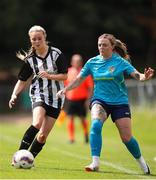28 July 2024; Paula Doran of Terenure Rangers in action against Nicole Smyth of Whitehall Rangers during the FAI Women's Amateur Cup Final 2024 match between Whitehall Rangers and Terenure Rangers at UCD Bowl in Dublin. Photo by Michael P Ryan/Sportsfile