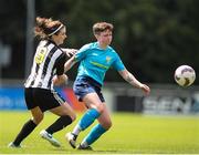 28 July 2024; Jane McKevitt of Whitehall Rangers in action against Jess Hunt of Terenure Rangers during the FAI Women's Amateur Cup Final 2024 match between Whitehall Rangers and Terenure Rangers at UCD Bowl in Dublin. Photo by Michael P Ryan/Sportsfile
