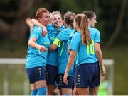 28 July 2024; Terenure Rangers players celebrate at the final whistle during the FAI Women's Amateur Cup Final 2024 match between Whitehall Rangers and Terenure Rangers at UCD Bowl in Dublin. Photo by Michael P Ryan/Sportsfile