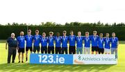 28 July 2024; The Dundrum South Dublin AC team that came second during the Premier Men's Event at the 123.ie National Track and Field League Final at Tullamore Harriers Athletics Club in Offaly. Photo by Matt Browne/Sportsfile