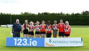 28 July 2024; The Enniscorthy AC team who came third in the Dicision One event at the 123.ie National Track and Field League Final at Tullamore Harriers Athletics Club in Offaly. Photo by Matt Browne/Sportsfile