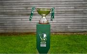 29 July 2024; A general view of the cup during a 2024 Sports Direct Women's FAI Cup First Round media day at FAI HQ in Dublin. Photo by Ben McShane/Sportsfile