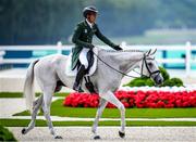 27 July 2024; Austin O’Connor of Team Ireland riding Colorado Blue during the eventing individual dressage at the Château de Versailles during the 2024 Paris Summer Olympic Games in Paris, France. Photo by Pierre Costabadie/Sportsfile