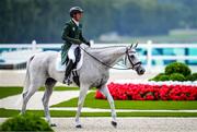 27 July 2024; Austin O’Connor of Team Ireland riding Colorado Blue during the eventing individual dressage at the Château de Versailles during the 2024 Paris Summer Olympic Games in Paris, France. Photo by Pierre Costabadie/Sportsfile