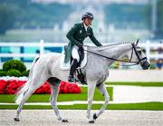 27 July 2024; Austin O’Connor of Team Ireland riding Colorado Blue during the eventing individual dressage at the Château de Versailles during the 2024 Paris Summer Olympic Games in Paris, France. Photo by Pierre Costabadie/Sportsfile