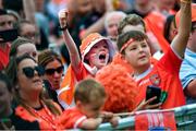 29 July 2024; Supporters at the homecoming celebrations of the All-Ireland Senior Football Champions at BOX-IT Athletic Grounds in Armagh. Photo by Ramsey Cardy/Sportsfile