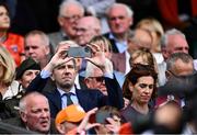28 July 2024; An Taoiseach Simon Harris TD at the GAA Football All-Ireland Senior Championship Final match between Armagh and Galway at Croke Park in Dublin. Photo by Piaras Ó Mídheach/Sportsfile