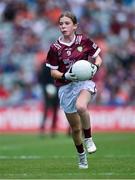 28 July 2024; Wallis Ashmore, Marshalstown NS, Marshalstown, Wexford, representing Galway during the GAA INTO Cumann na mBunscol Respect Exhibition Go Games at the GAA Football All-Ireland Senior Championship Final match between Armagh and Galway at Croke Park in Dublin. Photo by Ben McShane/Sportsfile