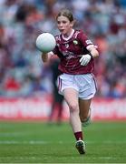 28 July 2024; Wallis Ashmore, Marshalstown NS, Marshalstown, Wexford, representing Galway during the GAA INTO Cumann na mBunscol Respect Exhibition Go Games at the GAA Football All-Ireland Senior Championship Final match between Armagh and Galway at Croke Park in Dublin. Photo by Ben McShane/Sportsfile