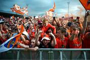 29 July 2024; Supporters at the homecoming celebrations of the All-Ireland Senior Football Champions at BOX-IT Athletic Grounds in Armagh. Photo by Ramsey Cardy/Sportsfile