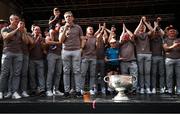 29 July 2024; Armagh manager Kieran McGeeney at the homecoming celebrations of the All-Ireland Senior Football Champions at BOX-IT Athletic Grounds in Armagh. Photo by Ramsey Cardy/Sportsfile