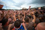 29 July 2024; Players and supporters at the homecoming celebrations of the All-Ireland Senior Football Champions at BOX-IT Athletic Grounds in Armagh. Photo by Ramsey Cardy/Sportsfile