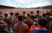 29 July 2024; Supporters at the homecoming celebrations of the All-Ireland Senior Football Champions at BOX-IT Athletic Grounds in Armagh. Photo by Ramsey Cardy/Sportsfile