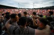 29 July 2024; Supporters at the homecoming celebrations of the All-Ireland Senior Football Champions at BOX-IT Athletic Grounds in Armagh. Photo by Ramsey Cardy/Sportsfile