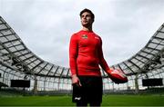30 July 2024; Budweiser ambassador Joey Carbery at the Aviva Stadium in Dublin. Budweiser is the Official Beer Partner of the Aer Lingus College Football Classic this August 24th. To be in with a chance to win tickets to the game, fans can visit Budweiser.ie. Photo by David Fitzgerald/Sportsfile