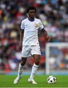 28 July 2024; Aboubaka Soumahoro of France during the UEFA European U19 Championship finals match between Spain and France at the National Football Stadium at Windsor Park, Belfast. Photo by Shauna Clinton/Sportsfile