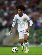 28 July 2024; Senny Mayulu of France during the UEFA European U19 Championship finals match between Spain and France at the National Football Stadium at Windsor Park, Belfast. Photo by Shauna Clinton/Sportsfile