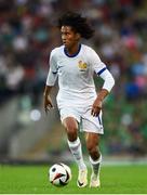 28 July 2024; Senny Mayulu of France during the UEFA European U19 Championship finals match between Spain and France at the National Football Stadium at Windsor Park, Belfast. Photo by Shauna Clinton/Sportsfile