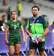 29 July 2024; IRFU performance director Olympic Sevens David Nucifora after the Women's Rugby Sevens quarter-final match between Team Ireland and Team Australia at the Stade de France during the 2024 Paris Summer Olympic Games in Paris, France. Photo by David Fitzgerald/Sportsfile