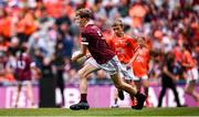 28 July 2024; Eoin Flatley, Ballintubber NS, Claremorris, Mayo, representing Galway, during the GAA INTO Cumann na mBunscol Respect Exhibition Go Games at the GAA Football All-Ireland Senior Championship Final match between Armagh and Galway at Croke Park in Dublin. Photo by Ramsey Cardy/Sportsfile