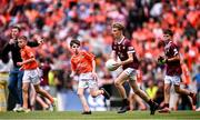 28 July 2024; Eoin Flatley, Ballintubber NS, Claremorris, Mayo, representing Galway, during the GAA INTO Cumann na mBunscol Respect Exhibition Go Games at the GAA Football All-Ireland Senior Championship Final match between Armagh and Galway at Croke Park in Dublin. Photo by Ramsey Cardy/Sportsfile