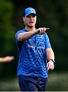 31 July 2024; Assistant coach Tyler Bleyendaal during a Leinster rugby training session at UCD in Dublin. Photo by Ramsey Cardy/Sportsfile