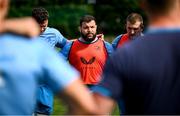31 July 2024; Rabah Slimani during a Leinster rugby training session at UCD in Dublin. Photo by Ramsey Cardy/Sportsfile