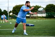 31 July 2024; Rabah Slimani during a Leinster rugby training session at UCD in Dublin. Photo by Ramsey Cardy/Sportsfile