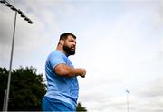 31 July 2024; Rabah Slimani during a Leinster rugby training session at UCD in Dublin. Photo by Ramsey Cardy/Sportsfile