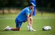 31 July 2024; Elite player development officer Kieran Hallett during a Leinster rugby training session at UCD in Dublin. Photo by Ramsey Cardy/Sportsfile