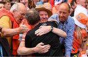 28 July 2024; Paul Duggan, Former Chairperson, Armagh, GAA, and Armagh manager Kieran McGeeney after the GAA Football All-Ireland Senior Championship Final match between Armagh and Galway at Croke Park in Dublin. Photo by Ramsey Cardy/Sportsfile