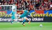 30 July 2024; Neil Farrugia of Shamrock Rovers in action during the UEFA Champions League Second Qualifying Round second leg match between Sparta Prague and Shamrock Rovers at Letná Stadium in Prague, Czechia. Photo by Pavel Lebeda/Sportsfile