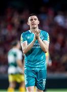 30 July 2024; Gary O'Neill of Shamrock Rovers after their side's defeat in the UEFA Champions League Second Qualifying Round second leg match between Sparta Prague and Shamrock Rovers at Letná Stadium in Prague, Czechia. Photo by Pavel Lebeda/Sportsfile