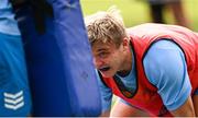 31 July 2024; Fintan Gunne during a Leinster rugby training session at UCD in Dublin. Photo by Ramsey Cardy/Sportsfile