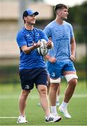 31 July 2024; Assistant coach Tyler Bleyendaal during a Leinster rugby training session at UCD in Dublin. Photo by Ramsey Cardy/Sportsfile