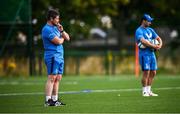 31 July 2024; Interim Academy Scrum Coach Jason Harris-Wright during a Leinster rugby training session at UCD in Dublin. Photo by Ramsey Cardy/Sportsfile