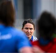 30 July 2024; Leinster head coach Tania Rosser during Leinster rugby women's season launch at Energia Park in Dublin. Photo by Shauna Clinton/Sportsfile
