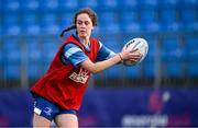 30 July 2024; Leah Kearney during Leinster rugby women's season launch at Energia Park in Dublin. Photo by Shauna Clinton/Sportsfile