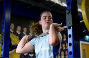 30 July 2024; Cara Martin during Leinster rugby women's season launch at Energia Park in Dublin. Photo by Shauna Clinton/Sportsfile