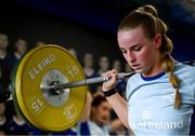 30 July 2024; Ciara Faulkner during Leinster rugby women's season launch at Energia Park in Dublin. Photo by Shauna Clinton/Sportsfile