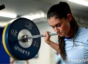 30 July 2024; Ella Roberts during Leinster rugby women's season launch at Energia Park in Dublin. Photo by Shauna Clinton/Sportsfile