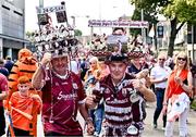 28 July 2024; Galway supporters Philip Coleman, left, and his brother Michael Coleman, from Ballygar, before the GAA Football All-Ireland Senior Championship Final match between Armagh and Galway at Croke Park in Dublin. Photo by Piaras Ó Mídheach/Sportsfile