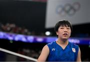 31 July 2024; Akane Yamaguchi of Team Japan during the women's singles group c match against Li Michelle of Canada at the Porte de la Chapelle Arena during the 2024 Paris Summer Olympic Games in Paris, France. Photo by Stephen McCarthy/Sportsfile
