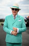 31 July 2024; Racegoer Stevie Bennett, from London, England, stands for a portrait ahead of racing on day three of the Galway Races Summer Festival at Ballybrit Racecourse in Galway. Photo by Seb Daly/Sportsfile