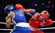 31 July 2024; Kellie Harrington of Team Ireland, right, in action against Angie Paola Valdes Pana of Team Colombia during their women's 60kg quarterfinal bout at the North Paris Arena during the 2024 Paris Summer Olympic Games in Paris, France. Photo by David Fitzgerald/Sportsfile