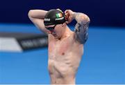 1 August 2024; Tom Fannon of Team Ireland before his men's 50m freestyle heat at the Paris La Défense Arena during the 2024 Paris Summer Olympic Games in Paris, France. Photo by Ian MacNicol/Sportsfile