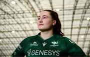 1 August 2024; Méabh Deely of Connacht during the Vodafone Women's Interprovincial launch at the IRFU High Performance Centre on the Sport Ireland Campus in Dublin. Photo by Shauna Clinton/Sportsfile