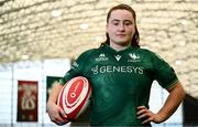 1 August 2024; Méabh Deely of Connacht during the Vodafone Women's Interprovincial launch at the IRFU High Performance Centre on the Sport Ireland Campus in Dublin. Photo by Shauna Clinton/Sportsfile