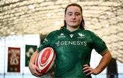 1 August 2024; Méabh Deely of Connacht during the Vodafone Women's Interprovincial launch at the IRFU High Performance Centre on the Sport Ireland Campus in Dublin. Photo by Shauna Clinton/Sportsfile