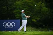 1 August 2024; Shane Lowry of Team Ireland watches his drive during round 1 of the men's golf singles at Le Golf National during the 2024 Paris Summer Olympic Games in Paris, France. Photo by Brendan Moran/Sportsfile
